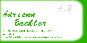 adrienn backler business card